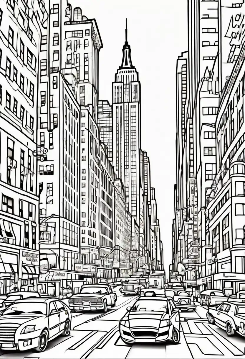 New York Coloring Page